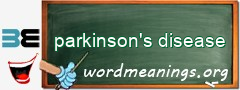 WordMeaning blackboard for parkinson's disease